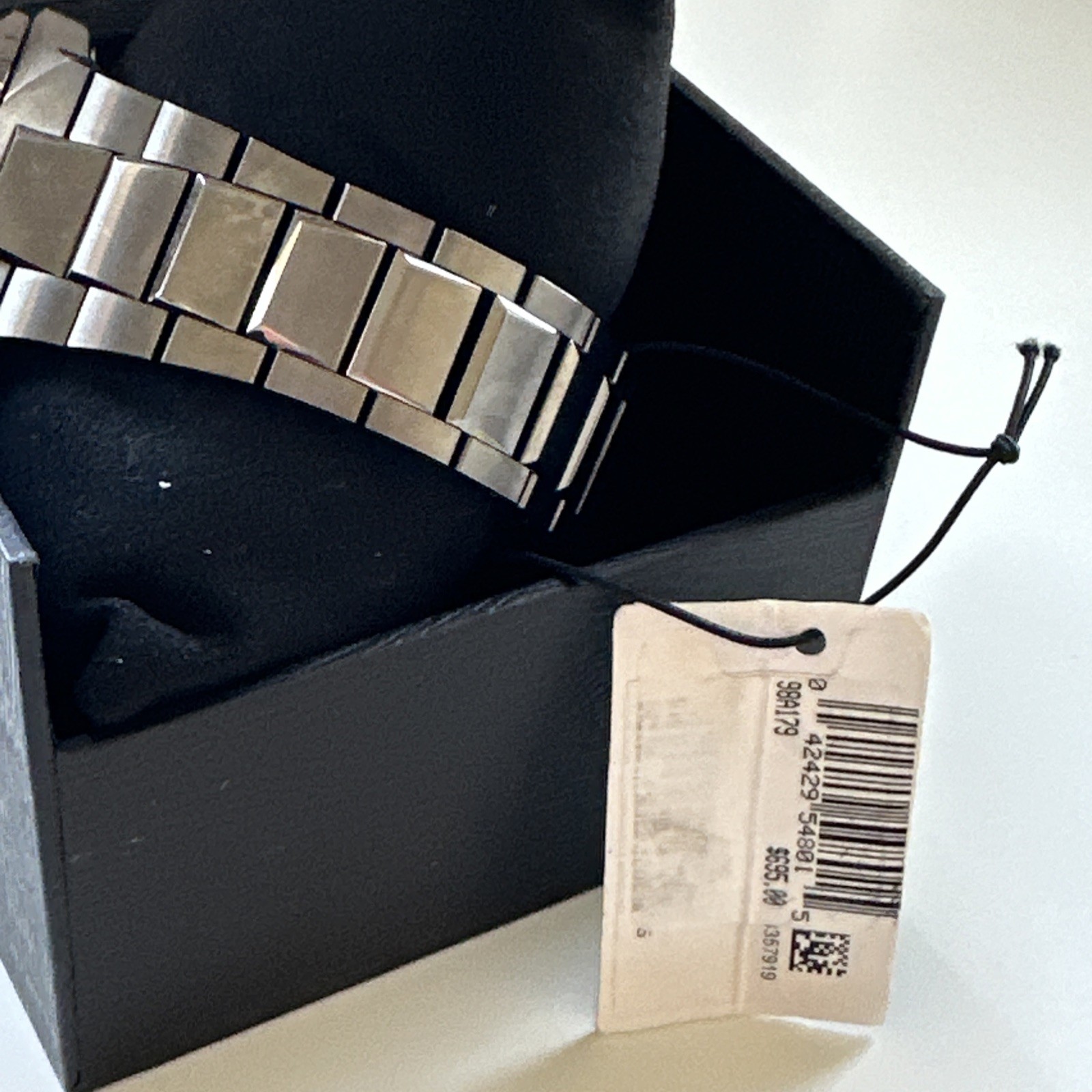 Bulova Womens Maquina Automatic Skeleton Gray Stainless Steel Watch 46MM 98A179