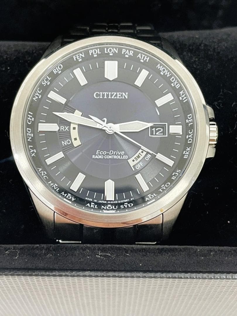 Excellent Condition Citizen Eco Drive H145 S073545 Radio Solar Watch