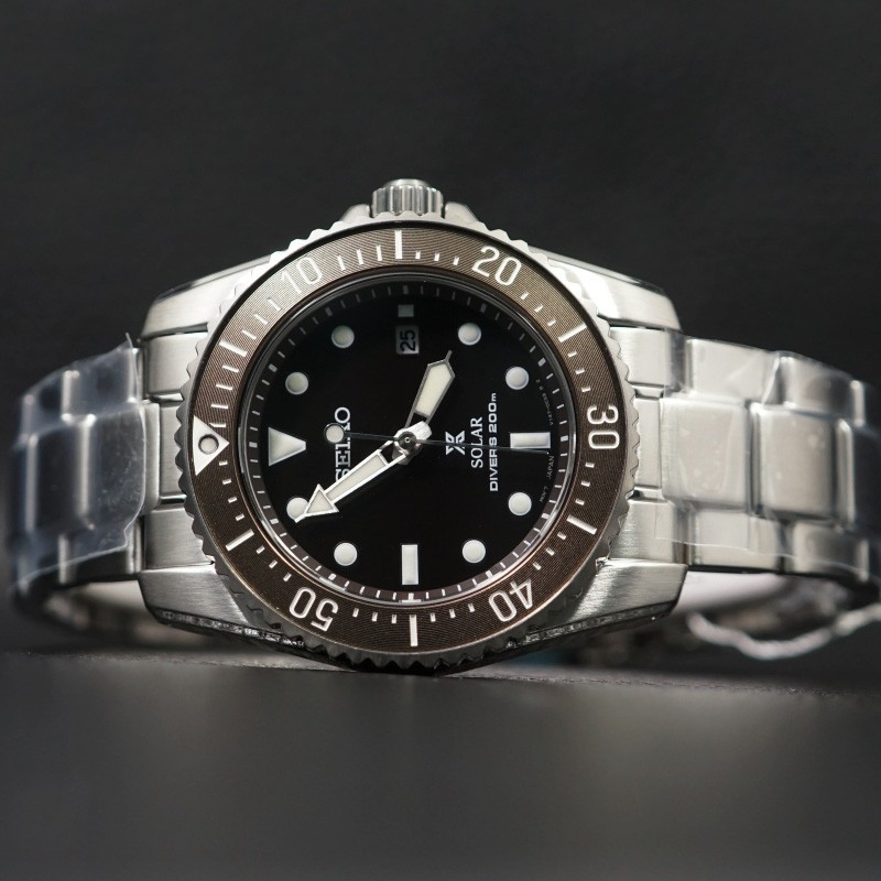 SEIKO Prospex Sea SNE571 Brown Dial Solar Power Diver Men’s Watch New with Box