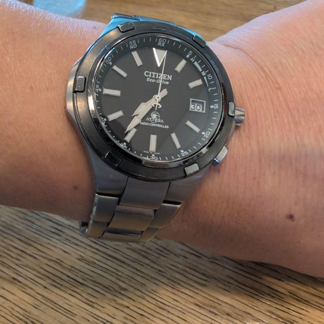 “Black Titanium” CITIZEN ATTESA Eco-Drive Radio-Controlled Watch