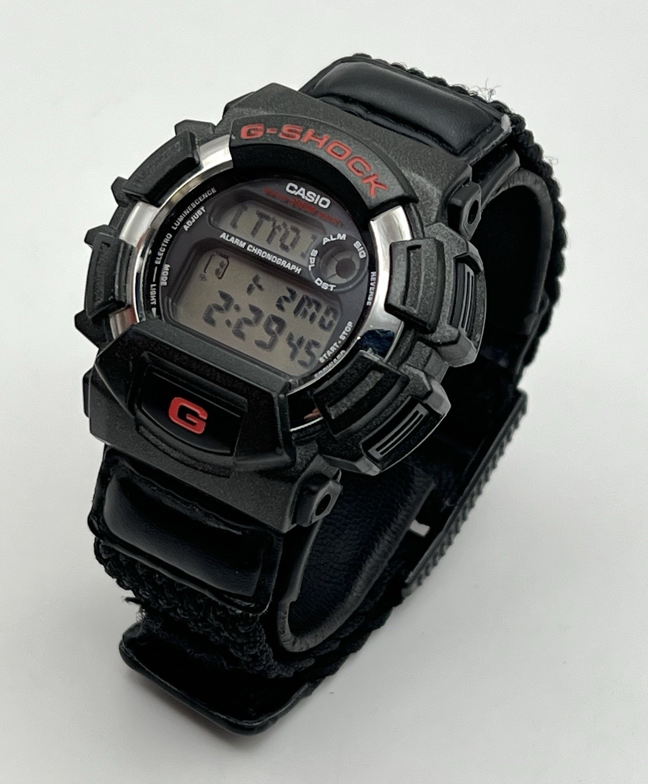 Casio 2163 G Shock DW-9500 Data Braided Nylon Strap Men’s 45mm Watch Excellent