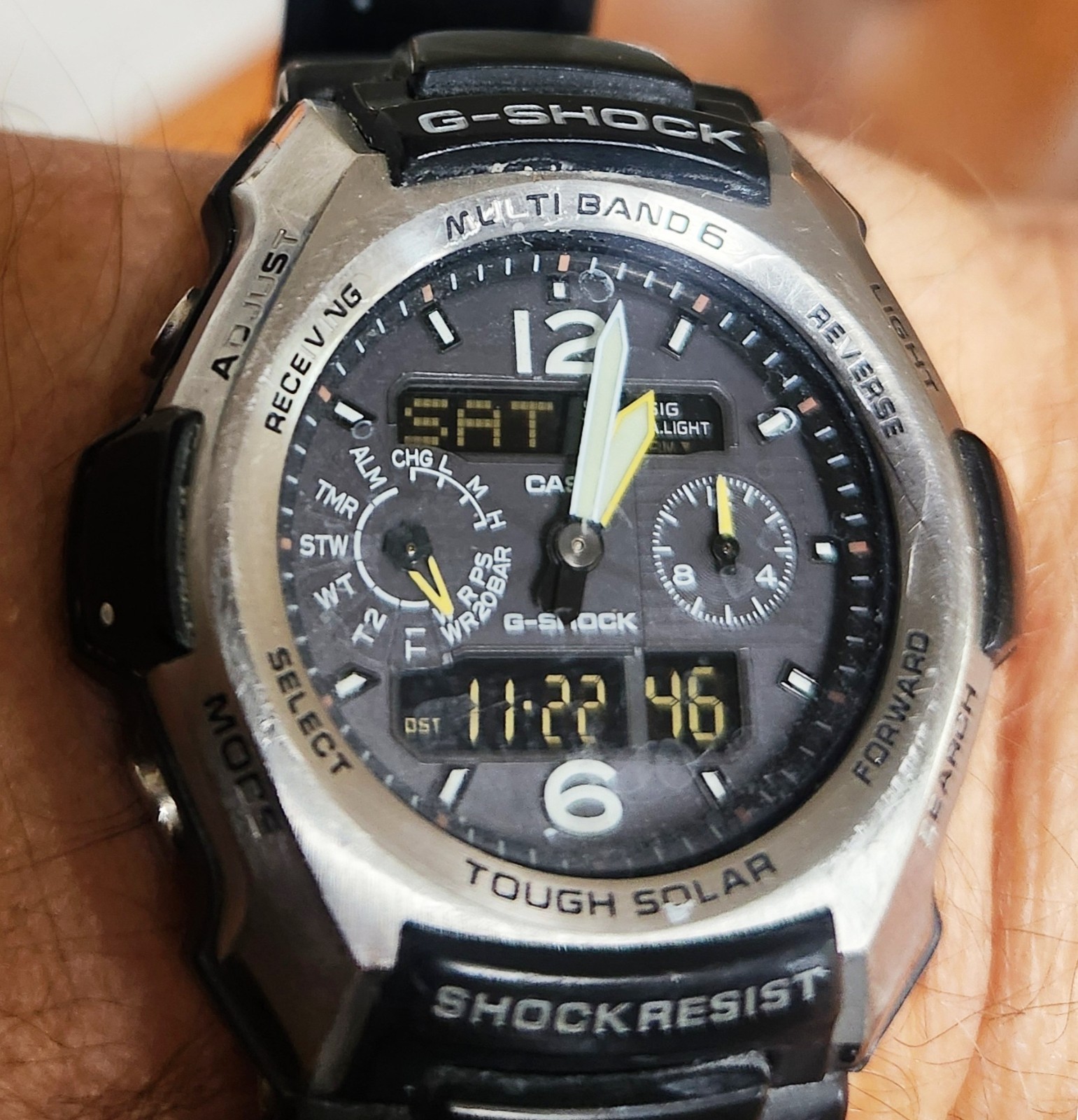 CASIO Tough Solar G-SHOCK Analog Digital Atomic-Multiband Watch GW 2500