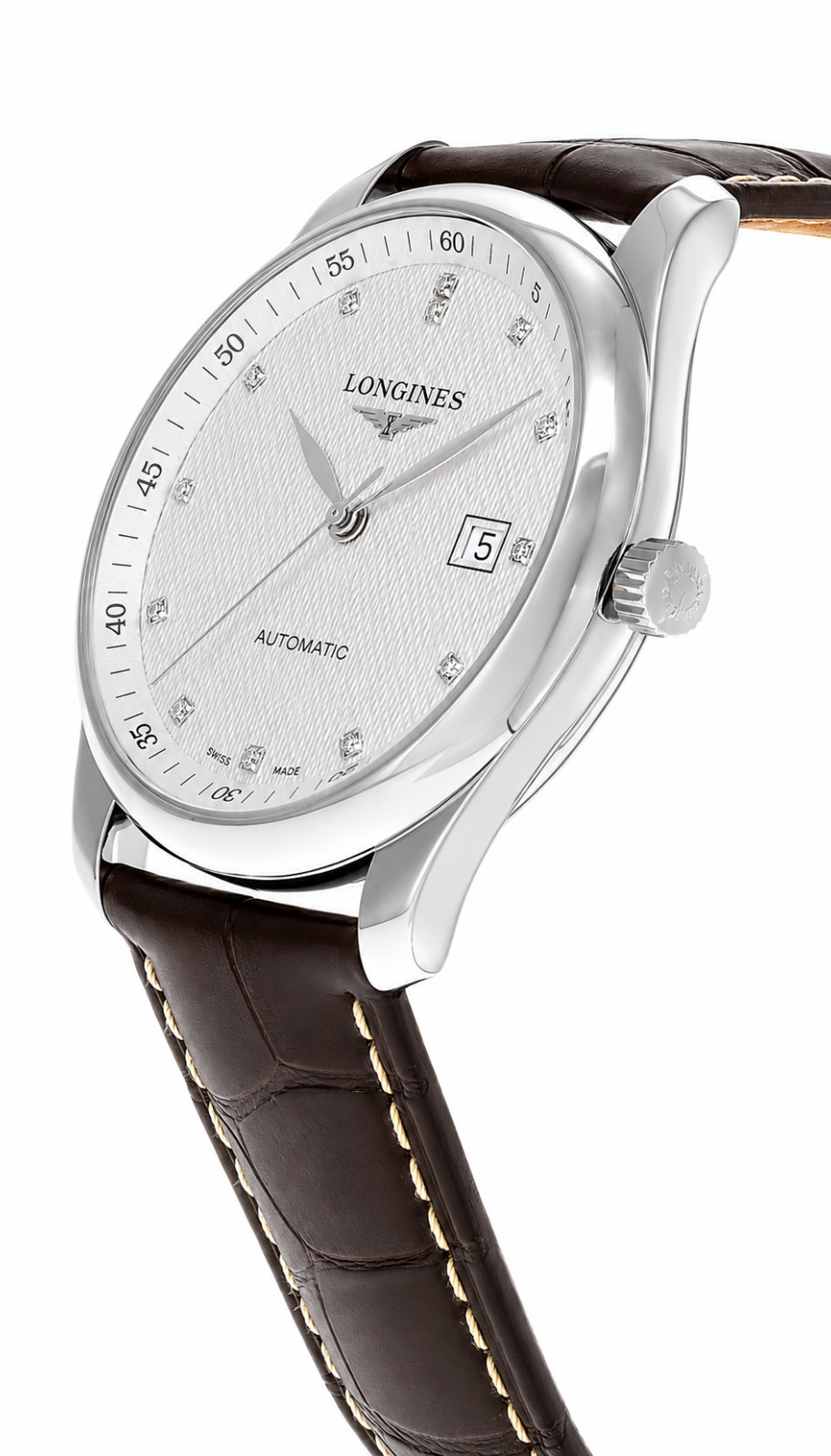 Longines Master Collection 42mm Silver Dial Leather Men’s Watch L2.893.4.77.3