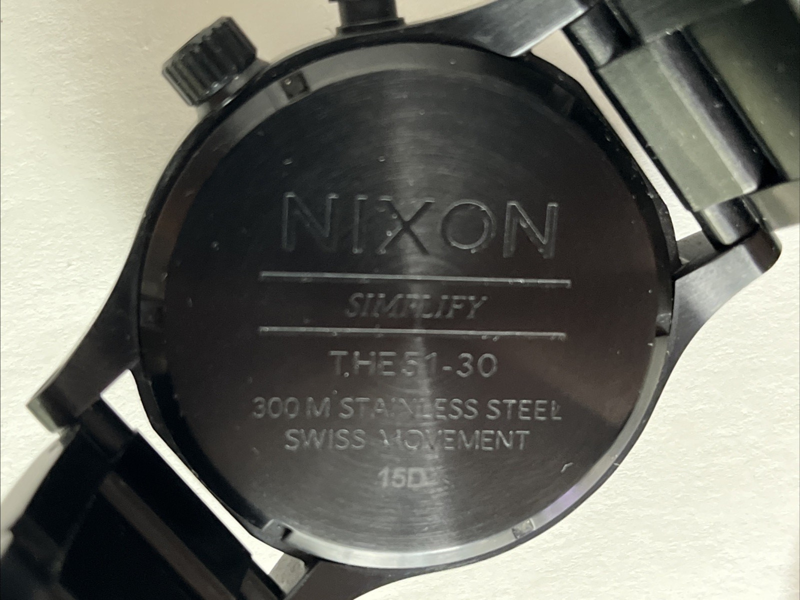 Nixon Simplify THE51-30 Chrono Swiss movement watch black gray 300m – untested
