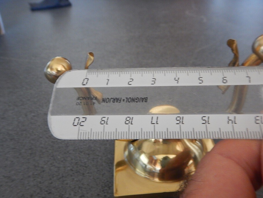 Display Stand ‘Lyre’ Shape in Solid Brass for Pocket Watch