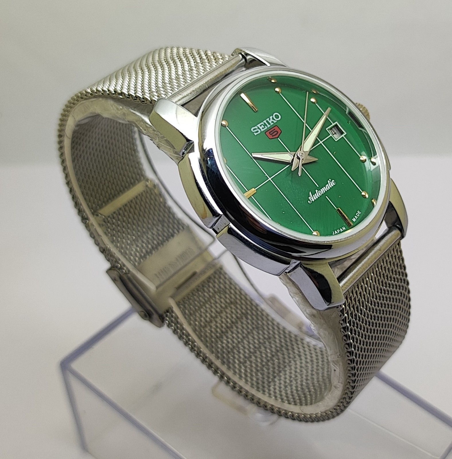 Refurbished Automatic Men’s Watch Day Date | Classic Vintage Style | Steel Strap