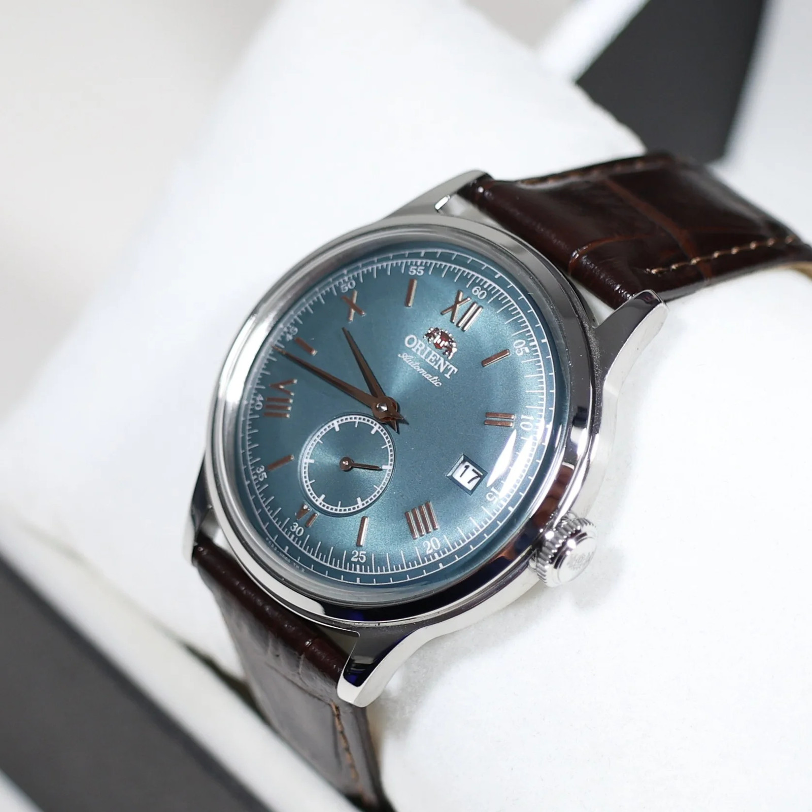 Orient Bambino Green Dial Small Seconds Hand Automatic Watch RA-AP0102E30B