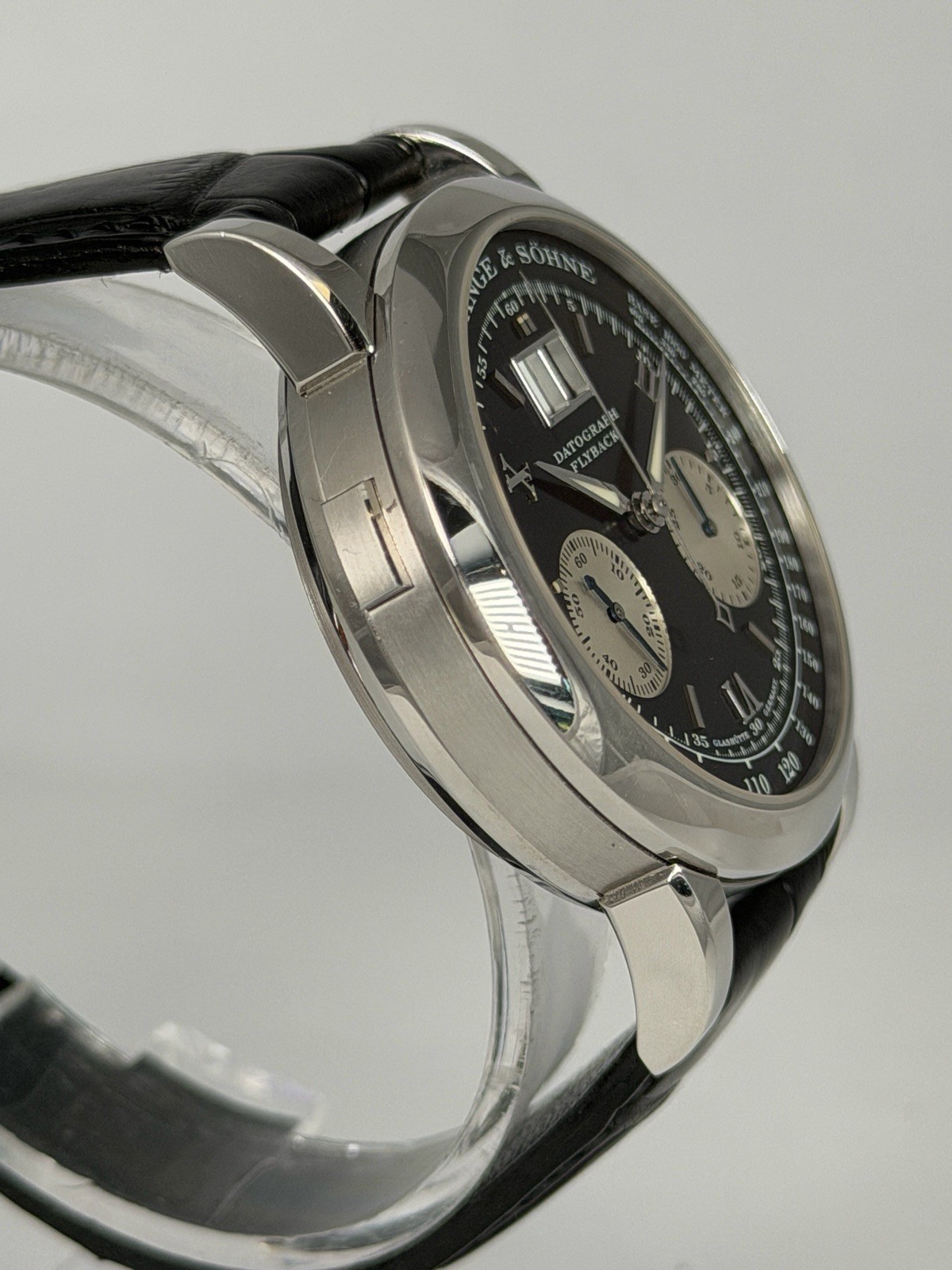 RARE A. Lange & Söhne Datograph METER 403.035 Black Watch Only PLATINUM