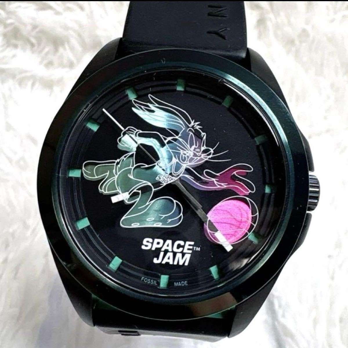 Fossil Space Jam Tune Squad Limited Edition Watch 42mm Quartz Black Japan Used