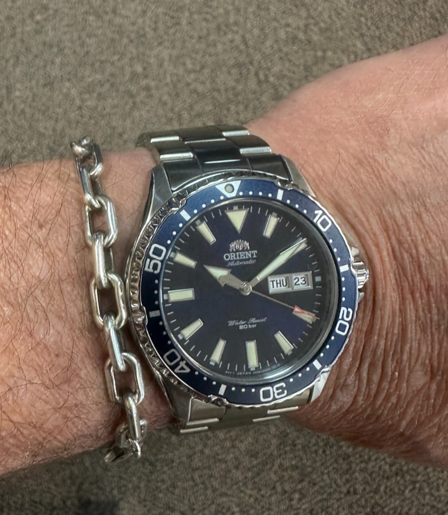 Orient Kamasu Blue Automatic Dive Watch RA-AA0002L19B Full Set Excellent
