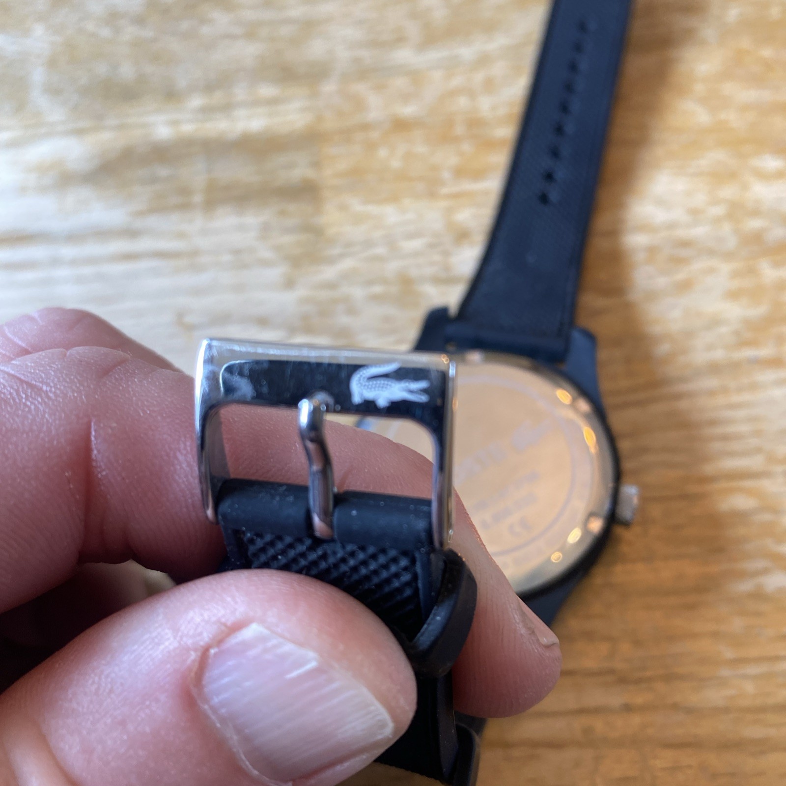 Lacoste Black Blue Dial Quartz Watch LC79.1.47.2788 Rubber Strap Unisex 30m 3ATM