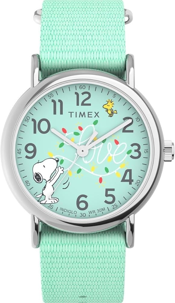 Timex Weekender x Peanuts Holiday TW2W24500 PRE-OWNED Unisex Watch Quartz Analog