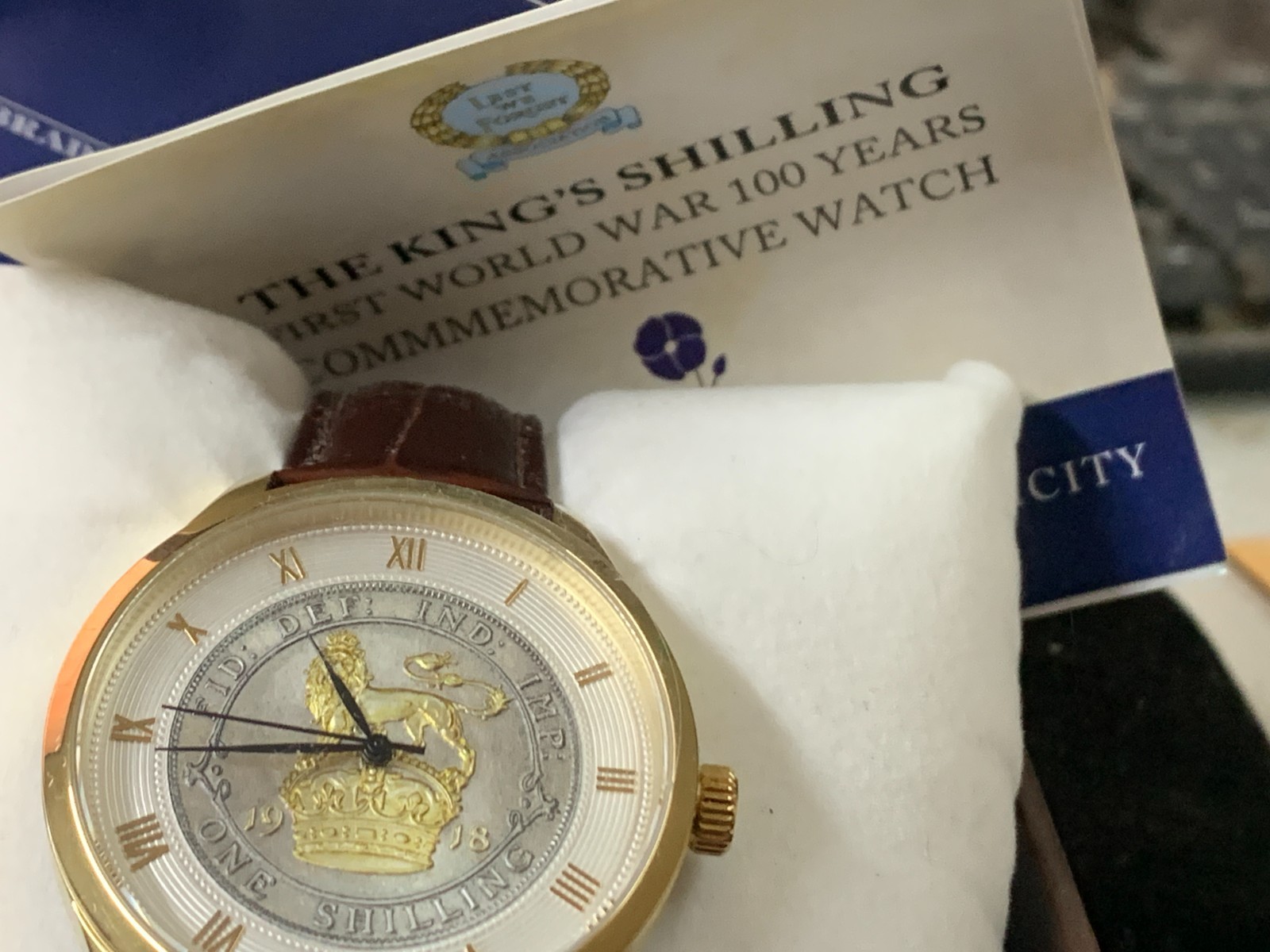 Commemorative King’s Shilling 100th Anniversary Watch By Bradford Exchange