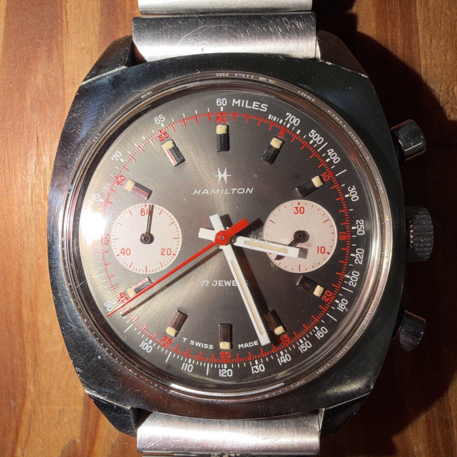 Vintage Hamilton “Big Eye” Chrono-Diver produced in the late 1960s