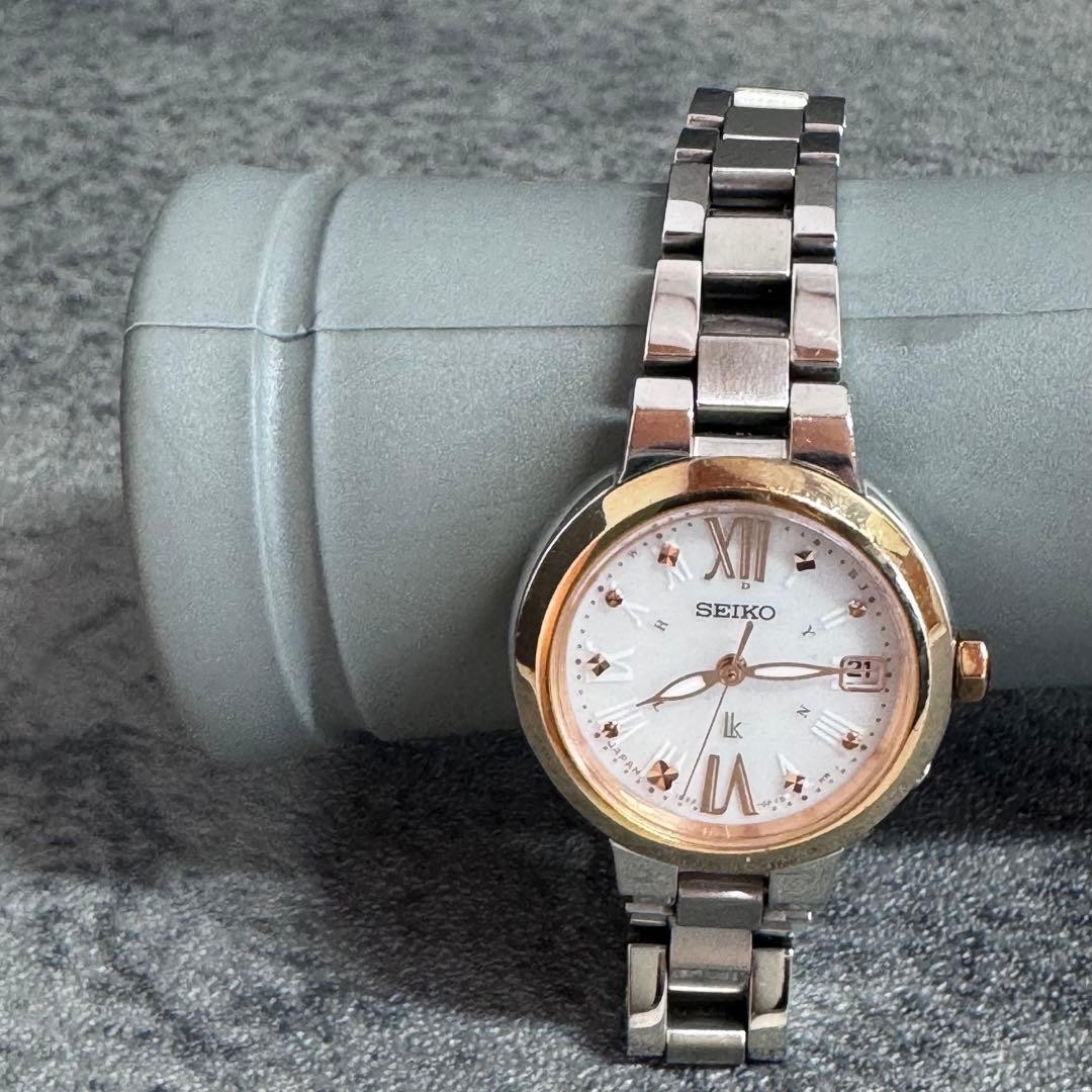 Seiko Lukia Solar Radio Watch 1B22-0CN0 Used 5 Years Warranty