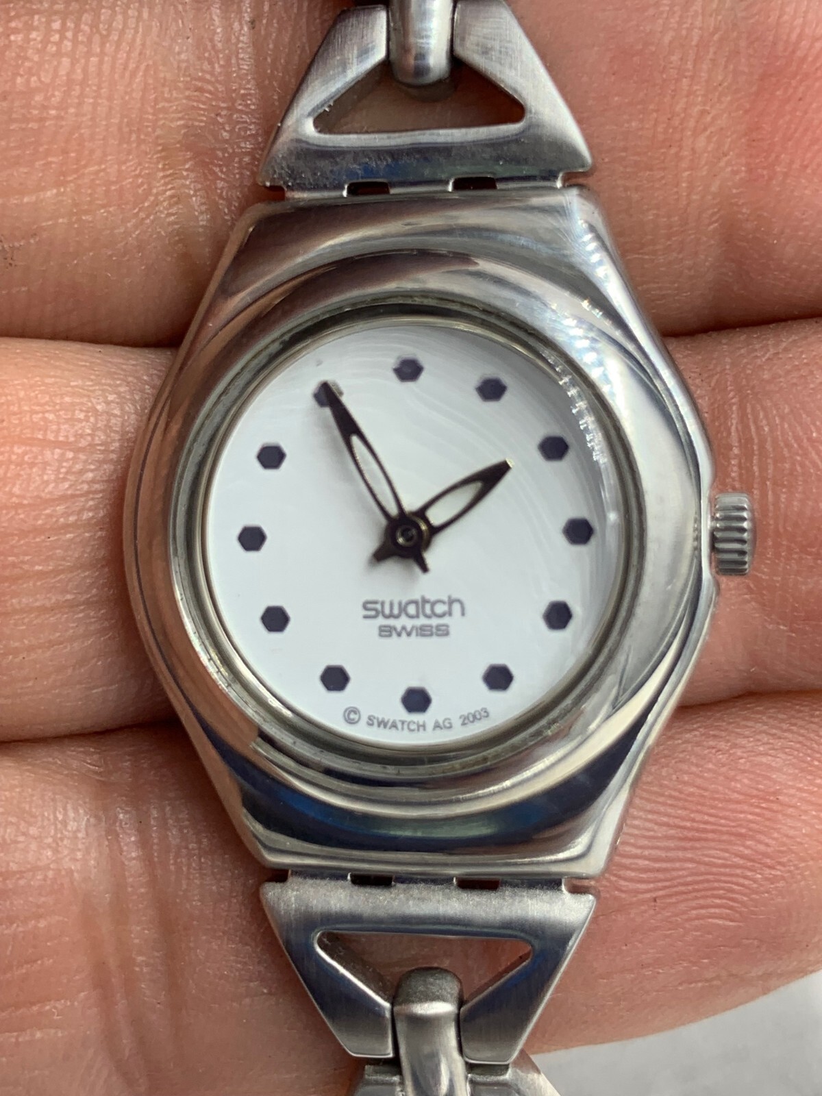 Swatch Watch Irony SWEETHEART YSS113G Ladies 25mm Goos condition new Batt. 2003