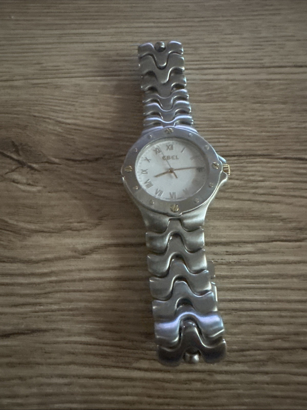 Nice Unisex EBEL Classic Wave 18K Yellow Gold & Stainless