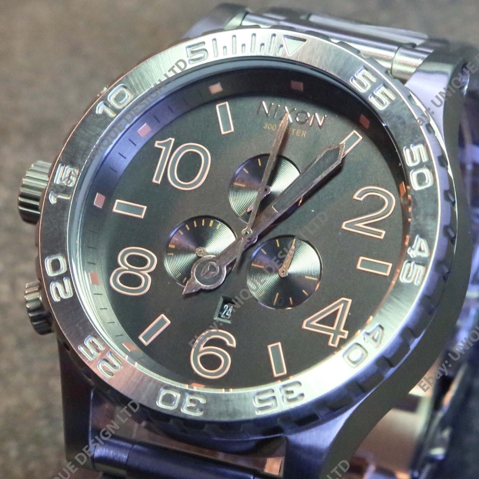 US NEW NIXON 51-30 CHRONO GRAY ROSE men’s Watch A083-2064 GIFT FAST SHIP