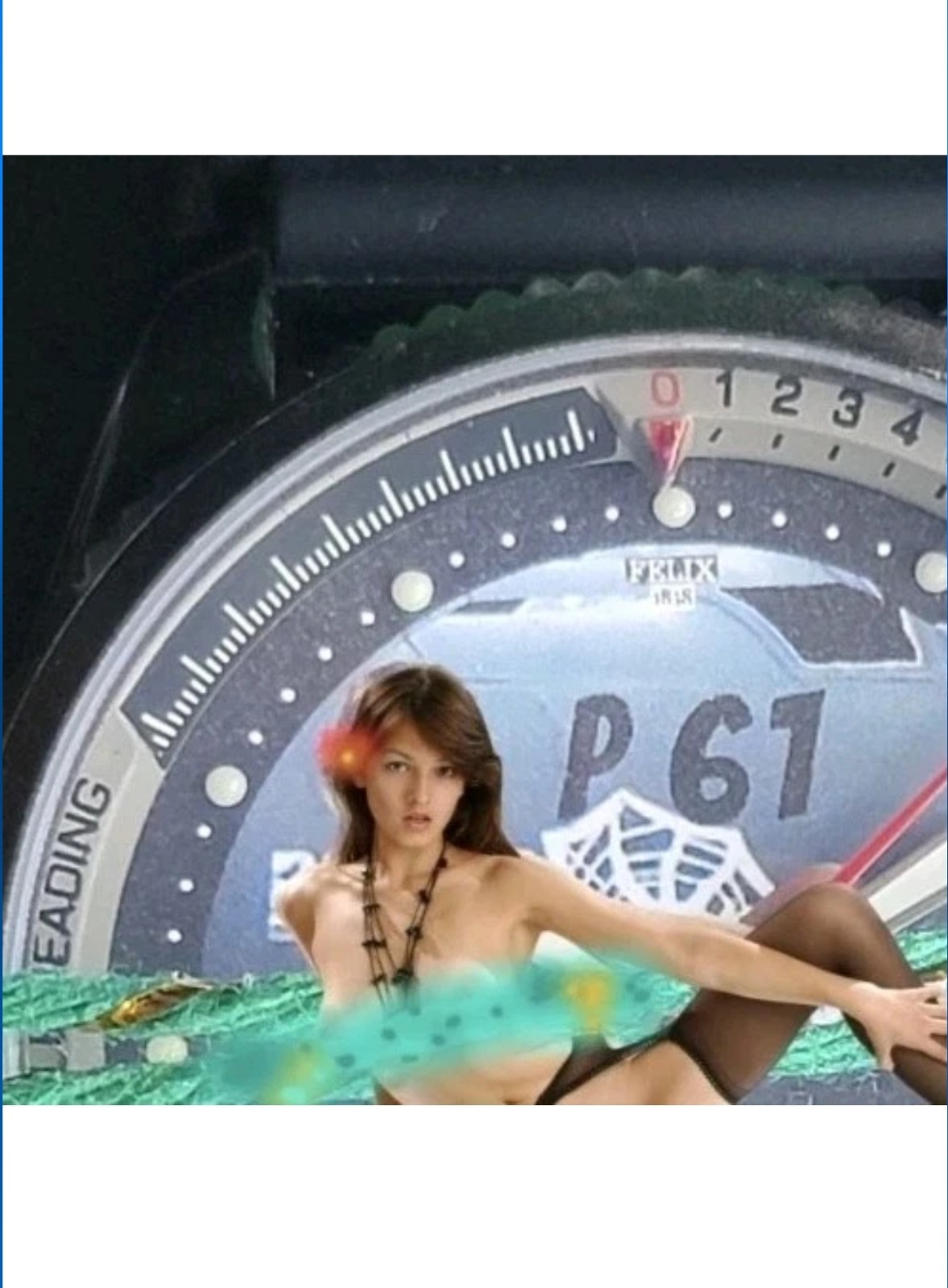 Full NSFW Topless Bottomless mod watch Wartime WW2 BLACK WIDOW Art Miyota Quartz