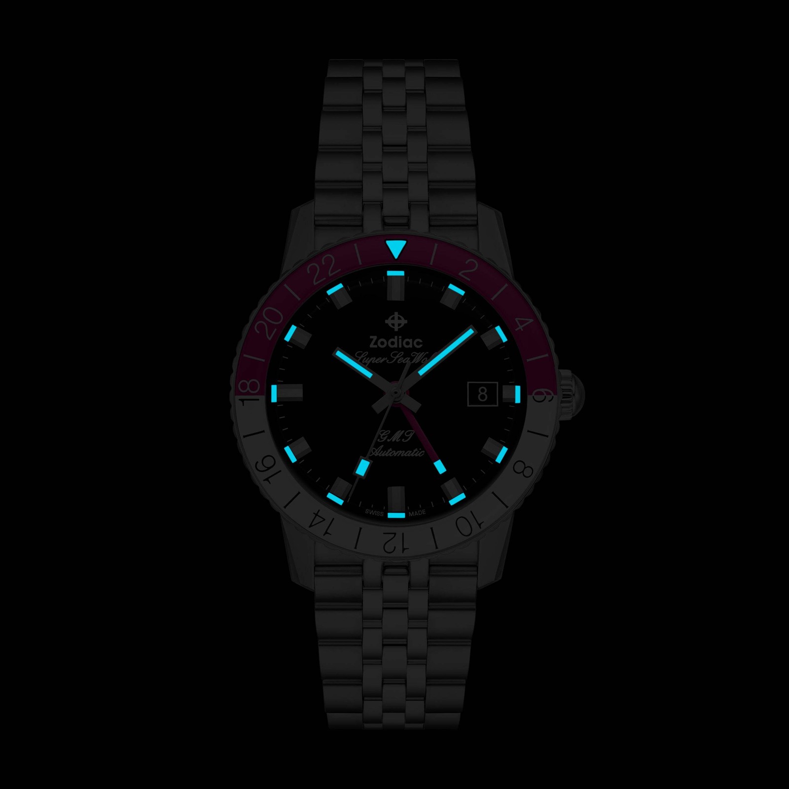 Super Sea Wolf GMT Automatic | Black Dial Wristwatch ZO9416