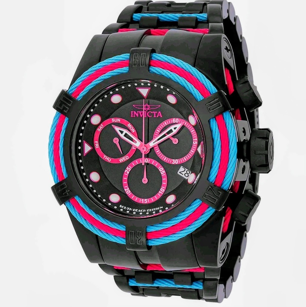 Invicta Bolt South Beach Swiss Rhonda Z60 Caliber Mens Watch 53mm