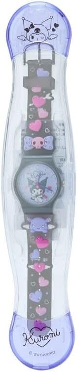 Sanrio Character Wristwatch, Chronograph, Multi-Color Quartz, Kuromi, 181056
