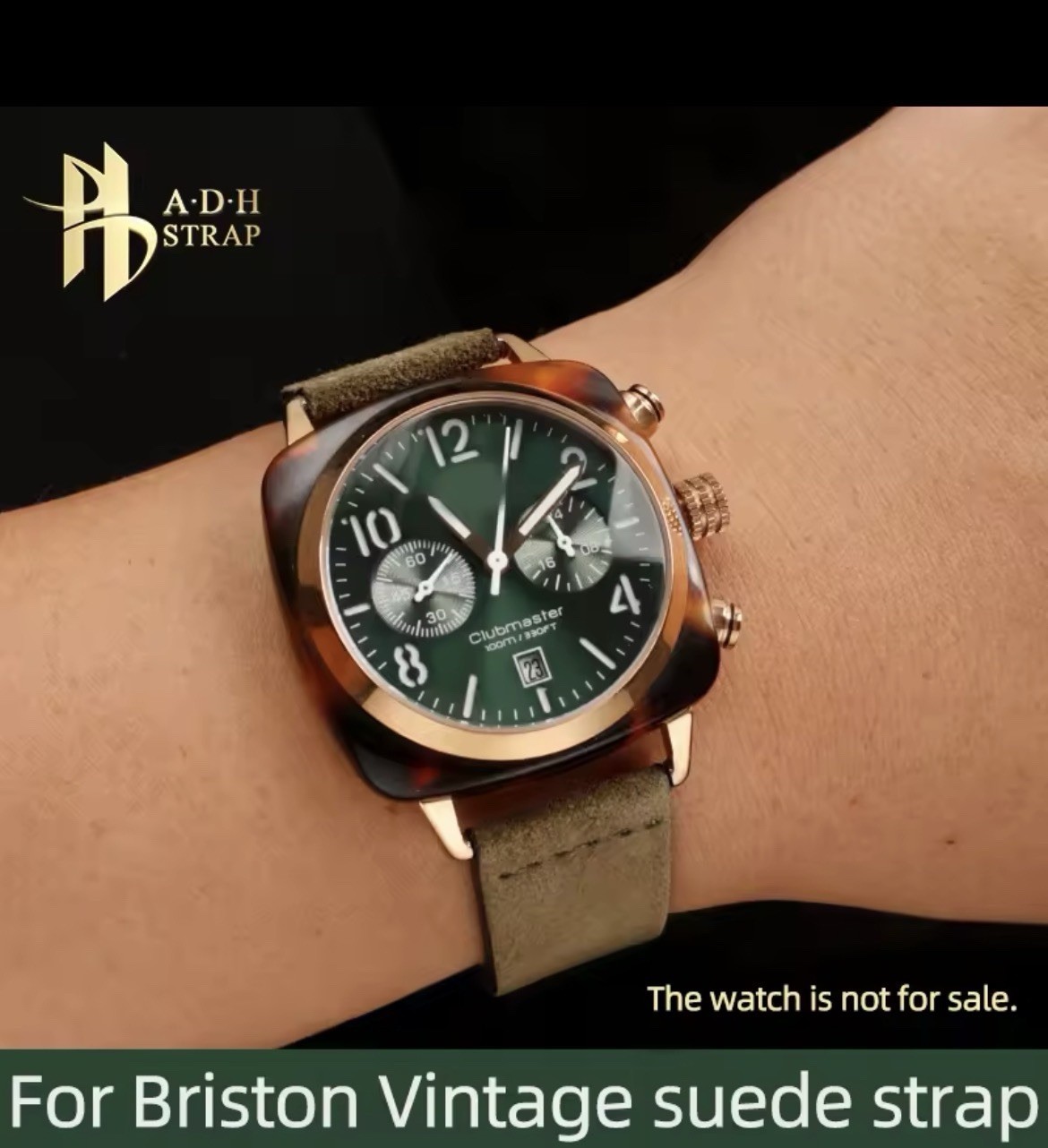 Vintage Frosted Leather Watch Strap For Briston Online Celebrity Watch