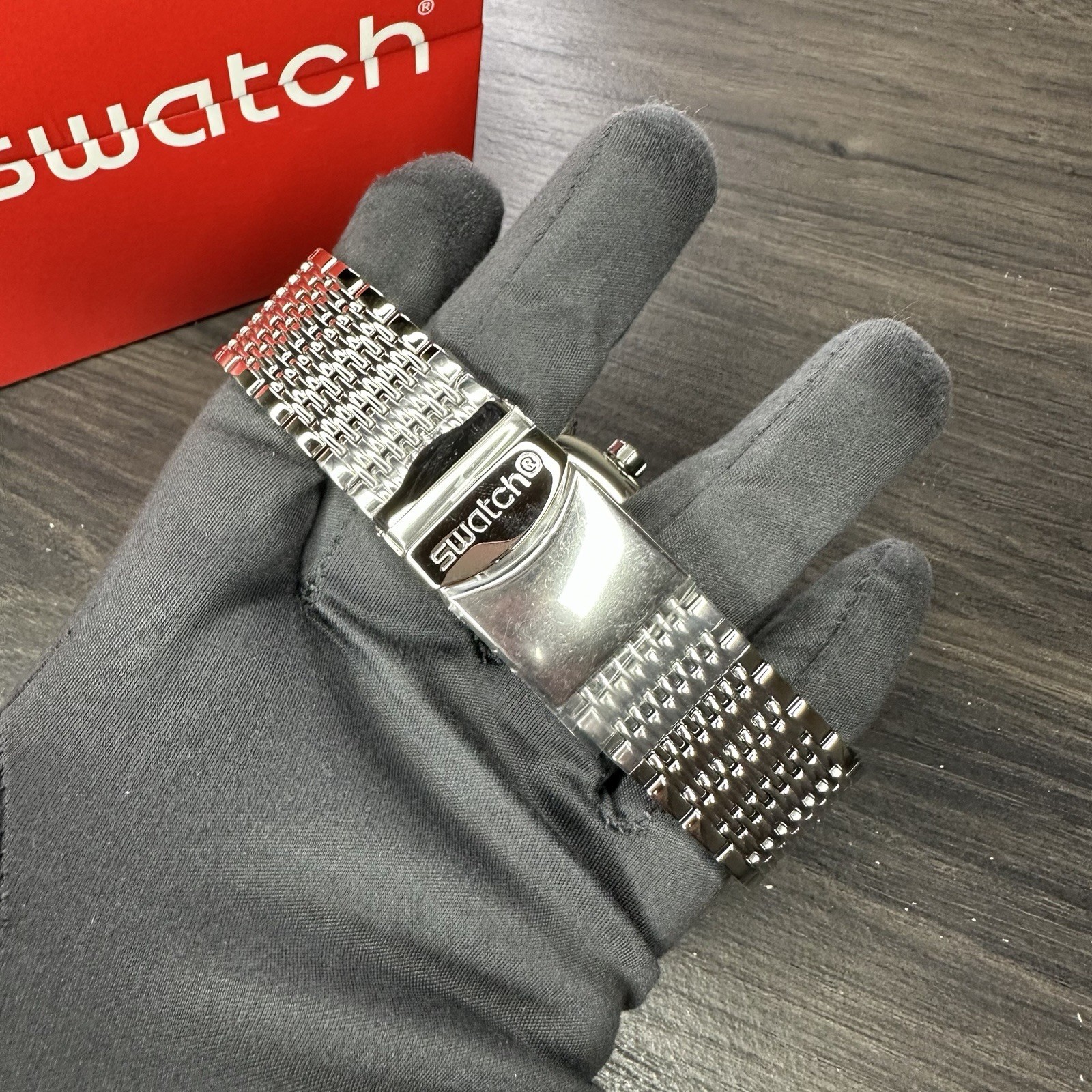 NEW✅LIMITED EDITION✅ Swatch Irony Wales Chronograph Steel Men’s Watch YVS410