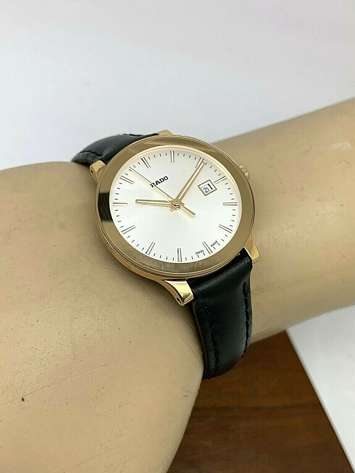 Rado Women’s Watch R30555103 Centrix Swiss Quartz Silver Rose Gold Tone 28mm