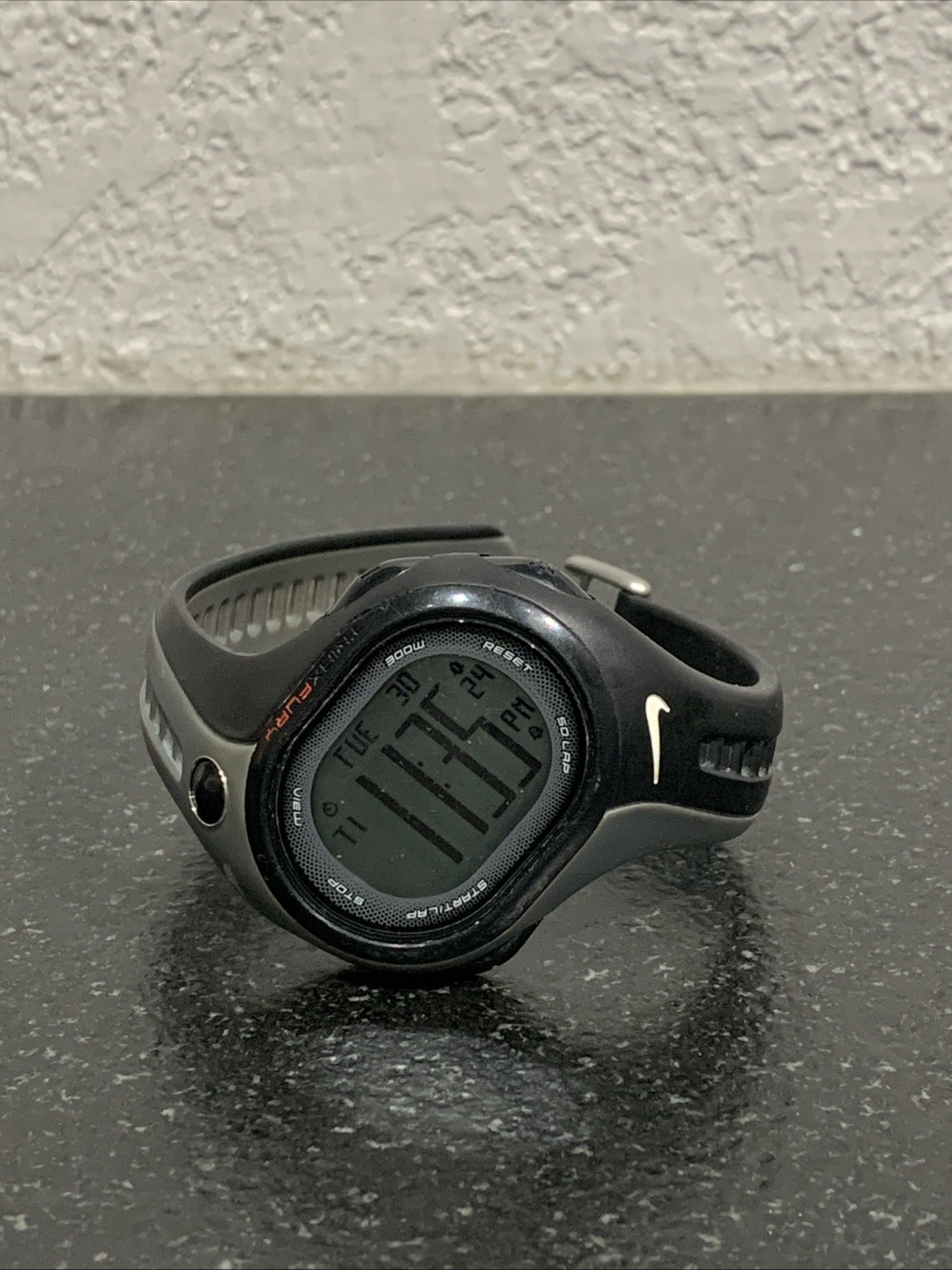 Nike Triax Fury Watch Unisex 49mm Black Backlight 50 Lap WG00-4000 New Battery