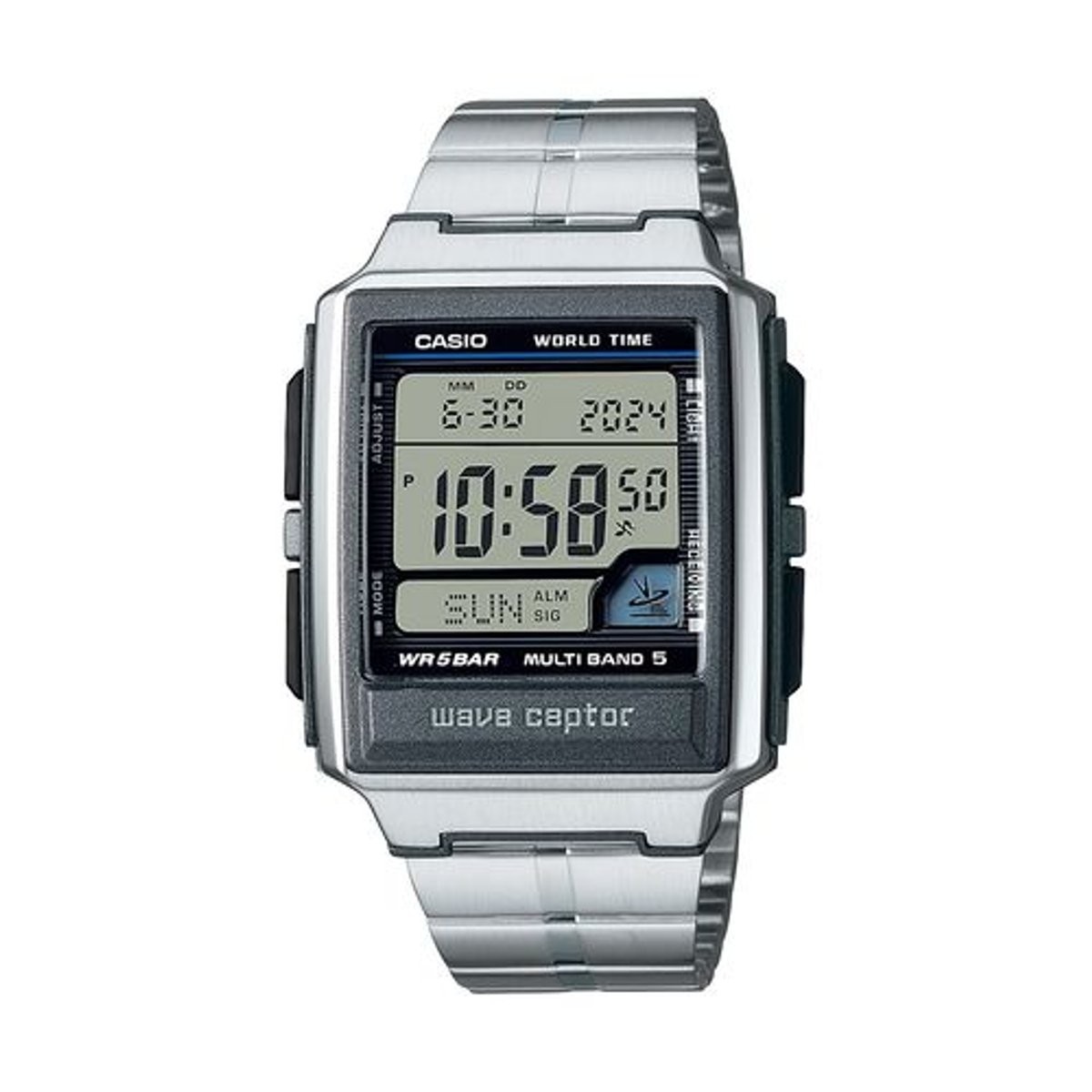 Casio Wave Ceptor WV-59RD-1AJF Men’s Radio Digital Watch Silver