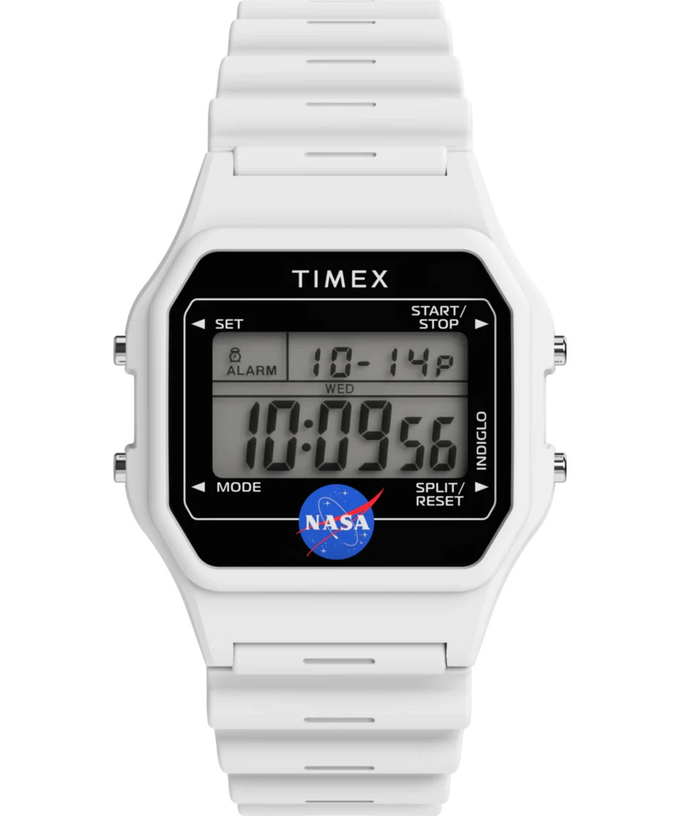 Timex x NASA Artemis White 36mm Watch (TW2Y13500) NEW Space Astronaut Program