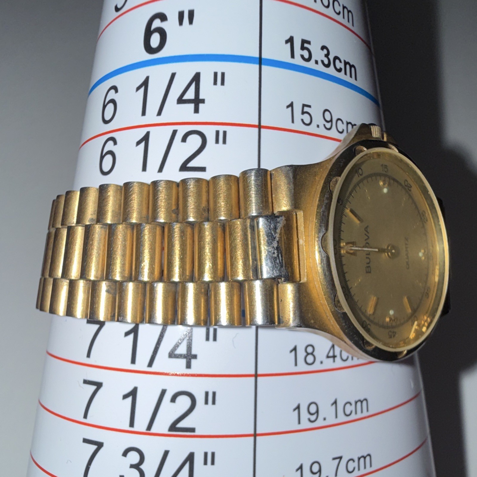 Bulova Quartz Swiss Made Men’s Gold Tone Dress Watch w/ Metal Bracelet – 05