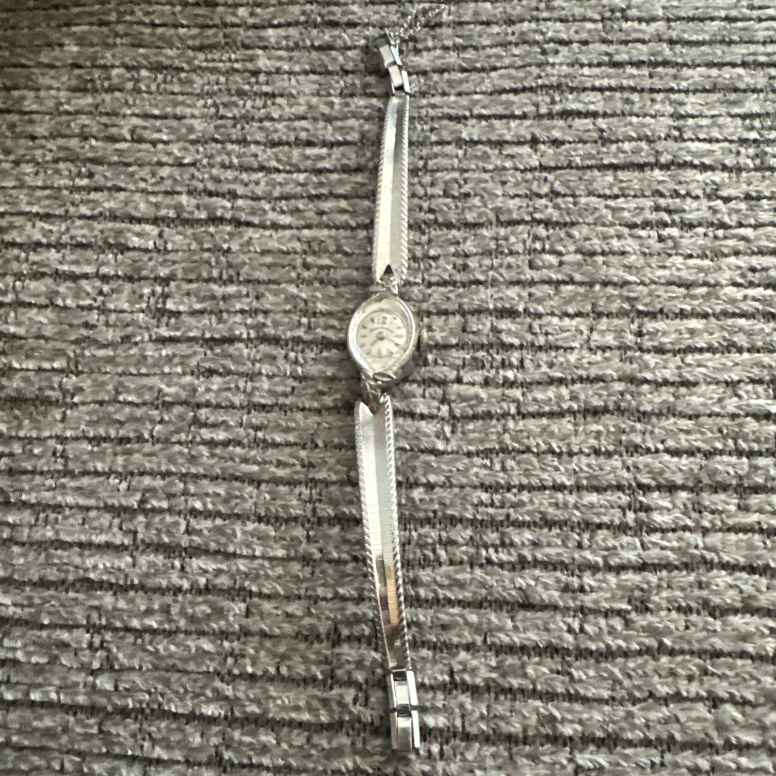 Working VTG Andre Bouchard Swiss Ladies Watch Silver 10K RGPB 15mm -Broken Band