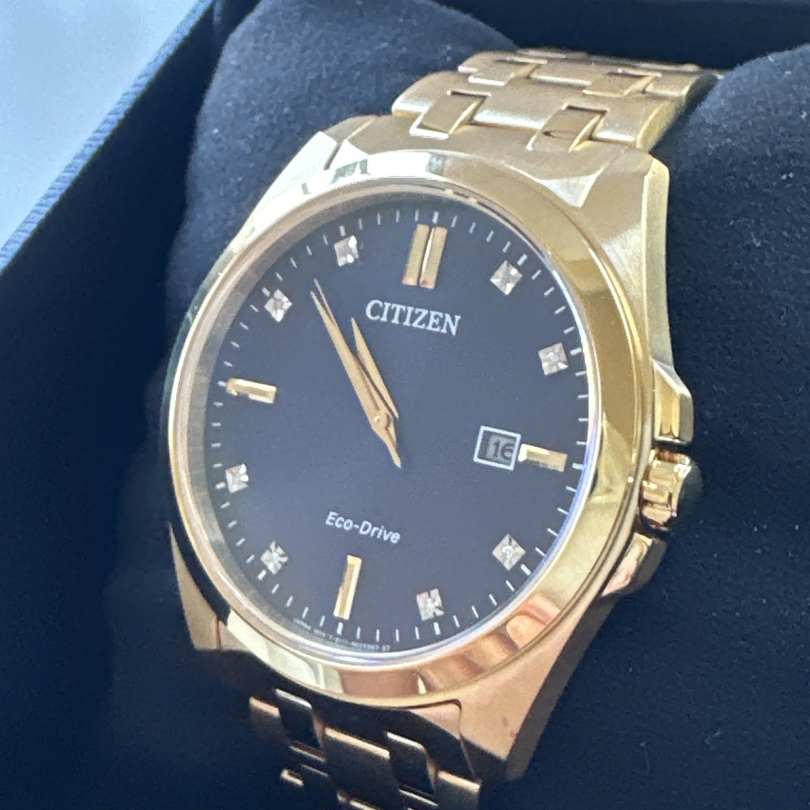 Citizen Men’s Peyten Date Indicator Eco-Drive Gold Watch 41MM BM7103-51L