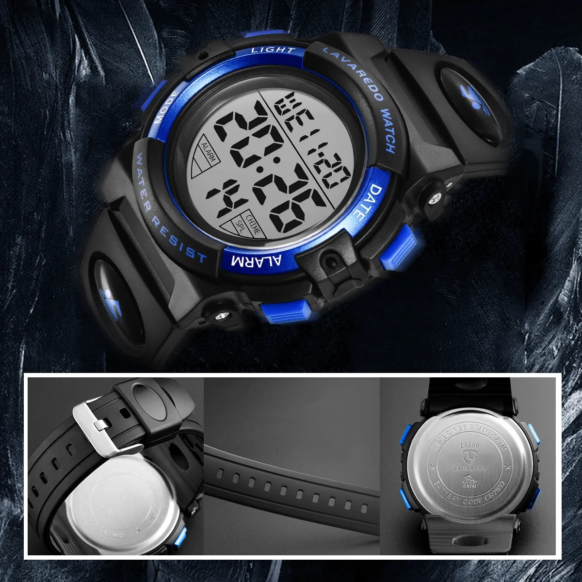 Kids Digital Sports Watch for Age 4-15 Waterproof Watches with Alarm Stopwatch W