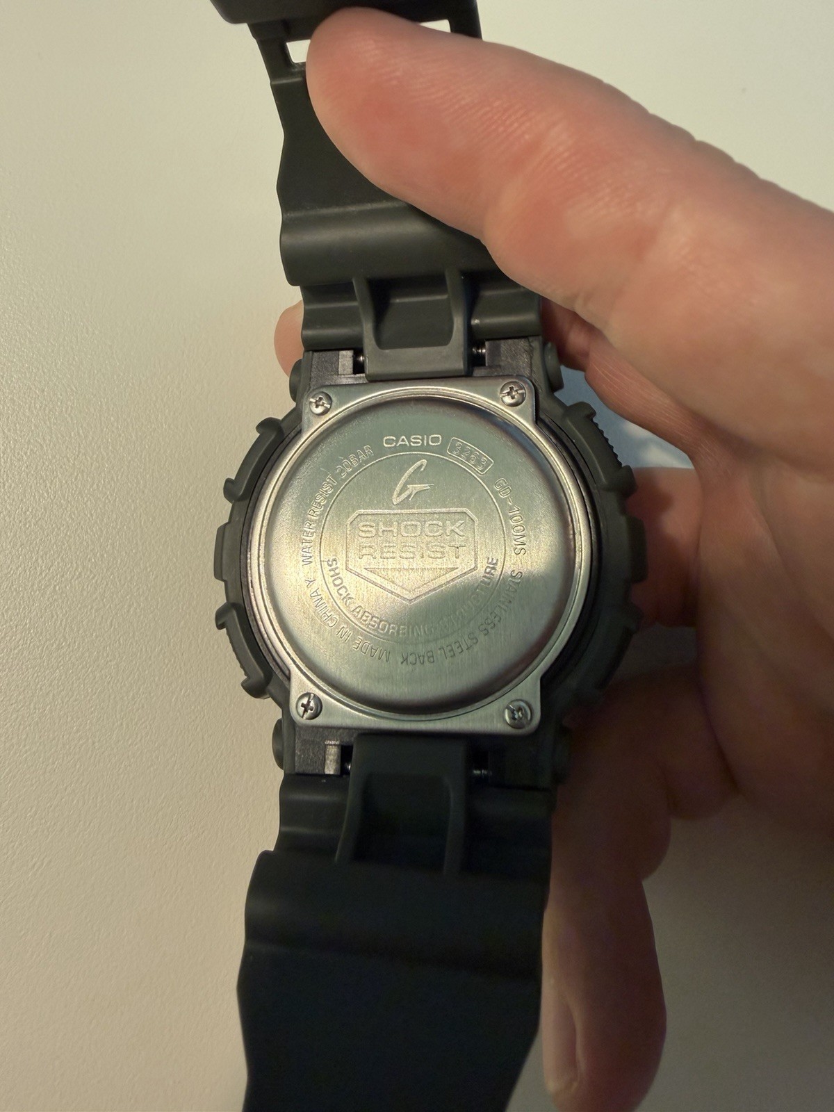 Casio G-Shock GD-100MS Digital Working Green/Khaki Resin Watch 51mm B450