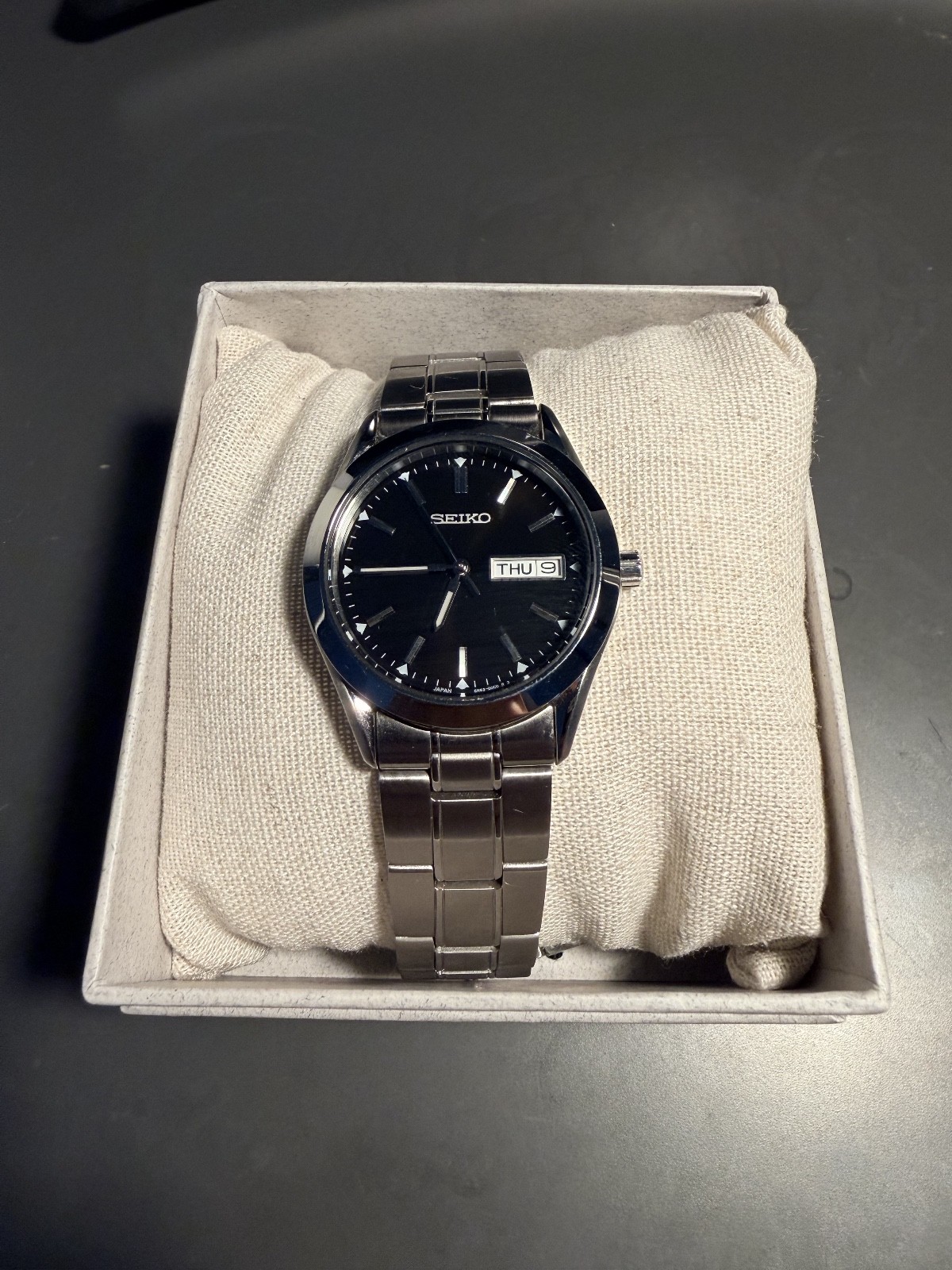 Seiko SUR361 Black Dial Quartz Men’s Watch – Purchased May 2025 w/ Warranty