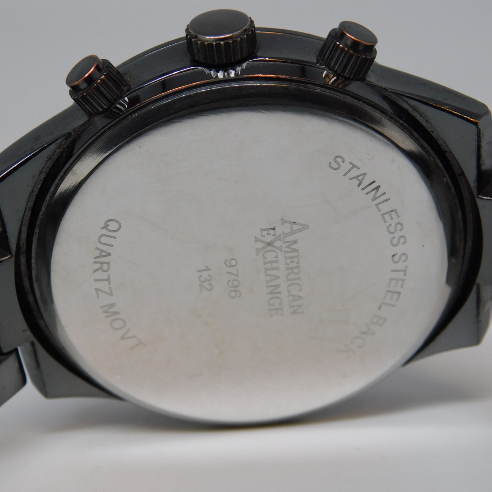 American Exchange 9796 Tachymeter Quartz Men’s Watch Sz. 8 1/4″ New Battery
