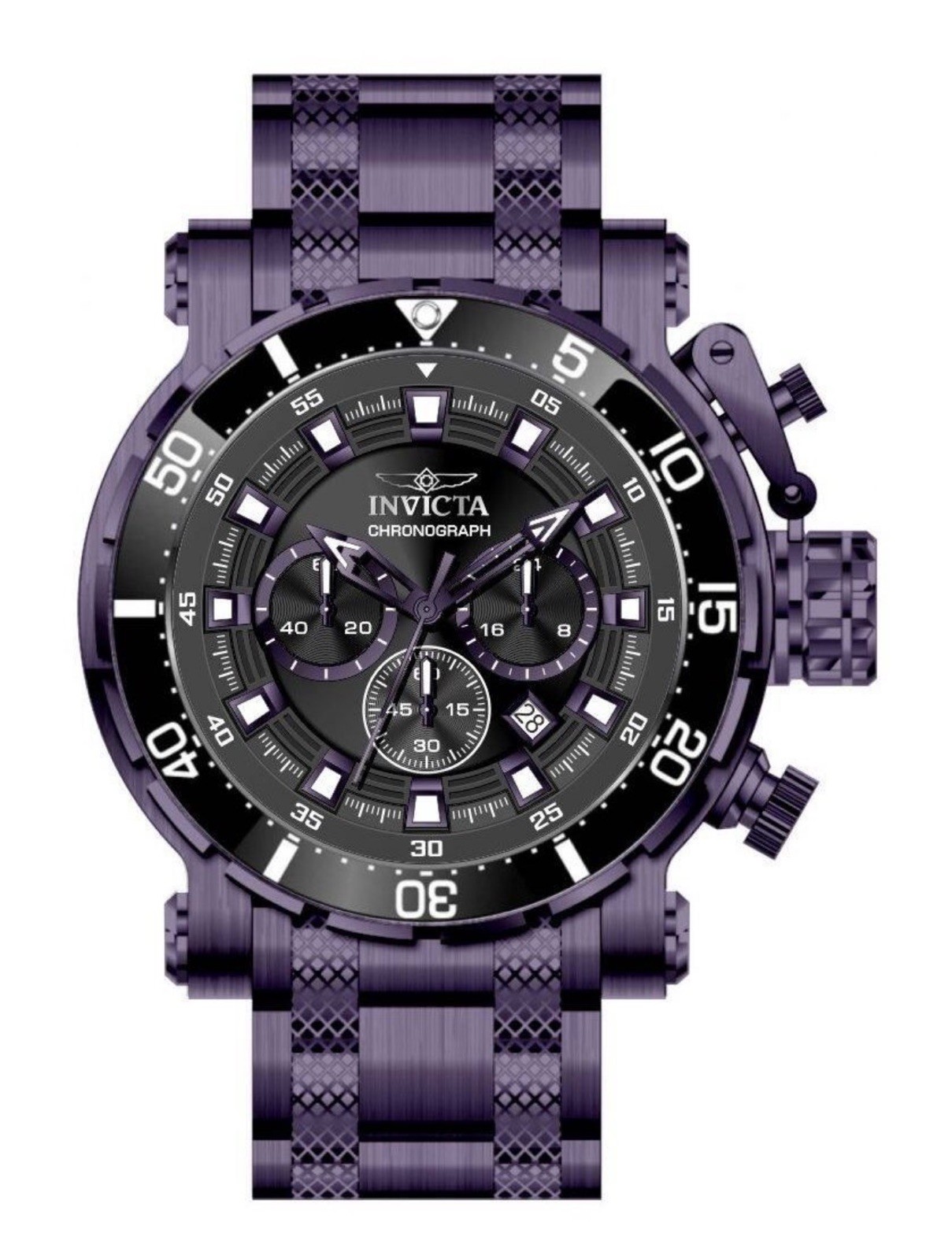 🔥Invicta Coalition Forces Night Hawk Men’s 52mm Watch Purple/Black 50766