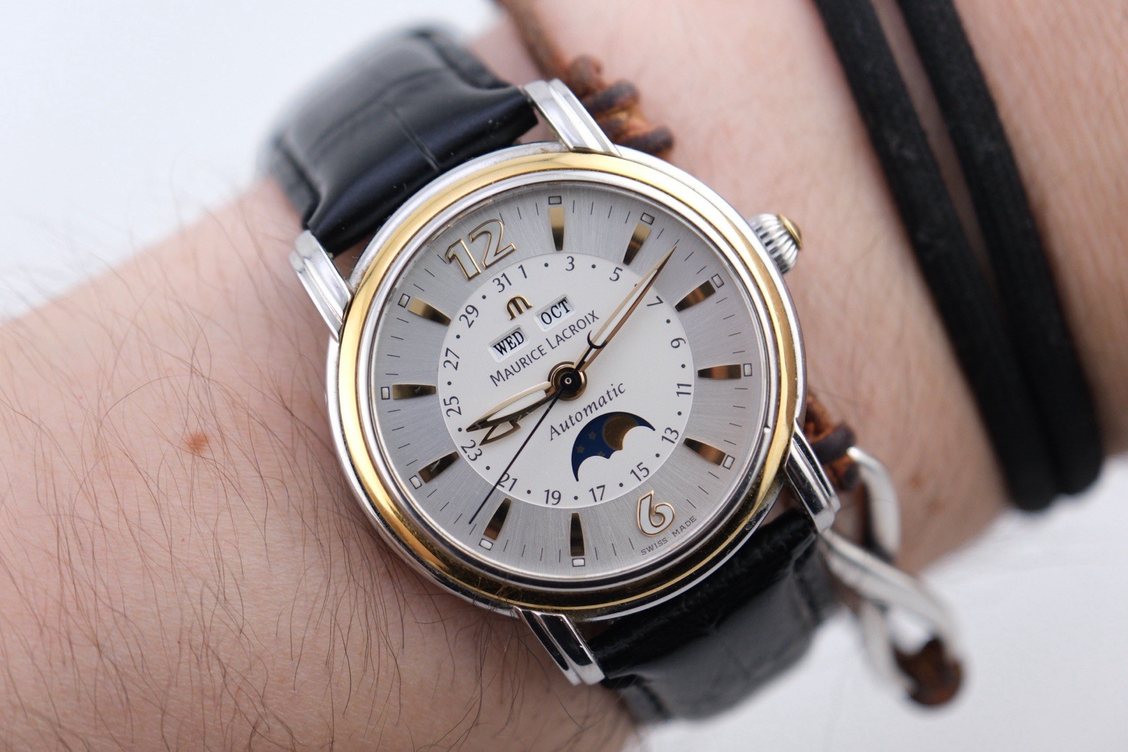Maurice Lacroix Masterpiece MP6347 Triple Calendar Automatic 38mm 18k Bezel