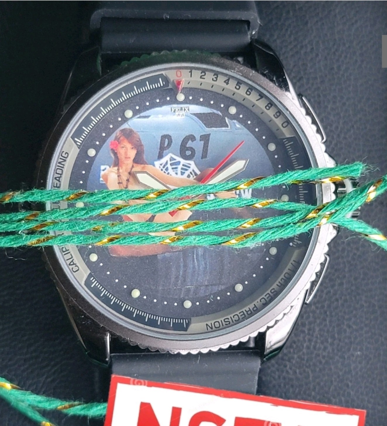 Full NSFW Topless Bottomless mod watch Wartime WW2 BLACK WIDOW Art Miyota Quartz