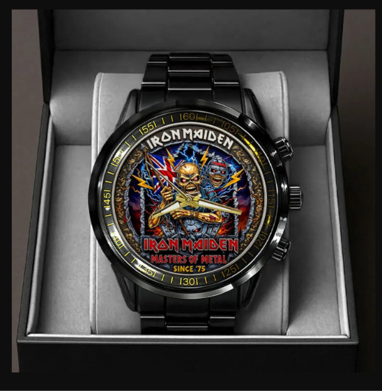 New Edition Maiden Master of Metal Black Stainless Steel Watch