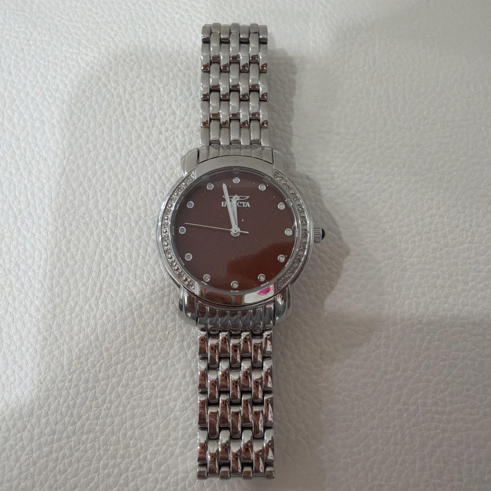Invicta Silver with Brown Sandstone SWISS Quartz Mvt 46Mm Unisex Watch
