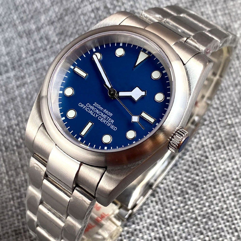 BLIGER 36mm/39mm NH35 PT5000 Satin-Finished Bezel Automatic Watch Sapphire Glass