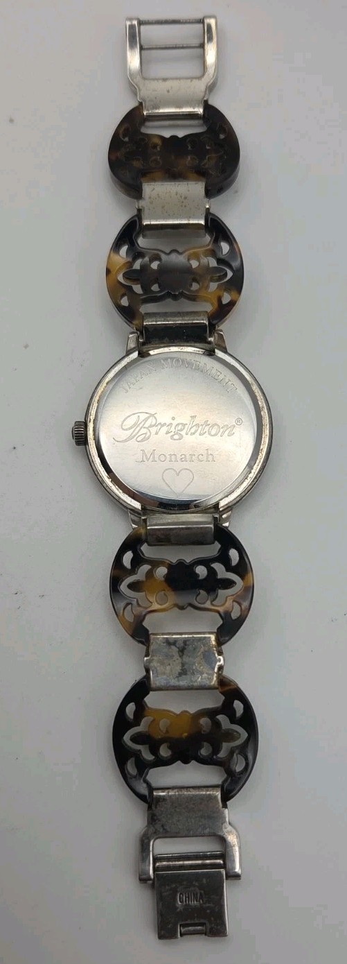 Brighton Monarch 35mm Case Japan Quartz Watch Tortise Shell Band