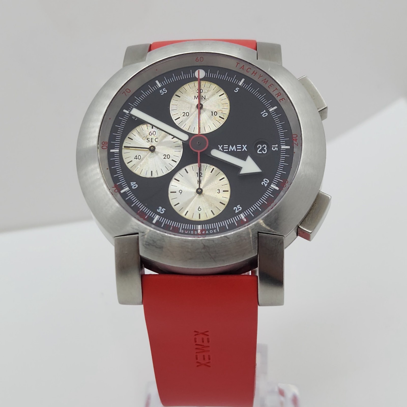 XEMEX Speedway Automatic Chronograph Red Ltd Edition ETA 7750 Men’s Watch Mint