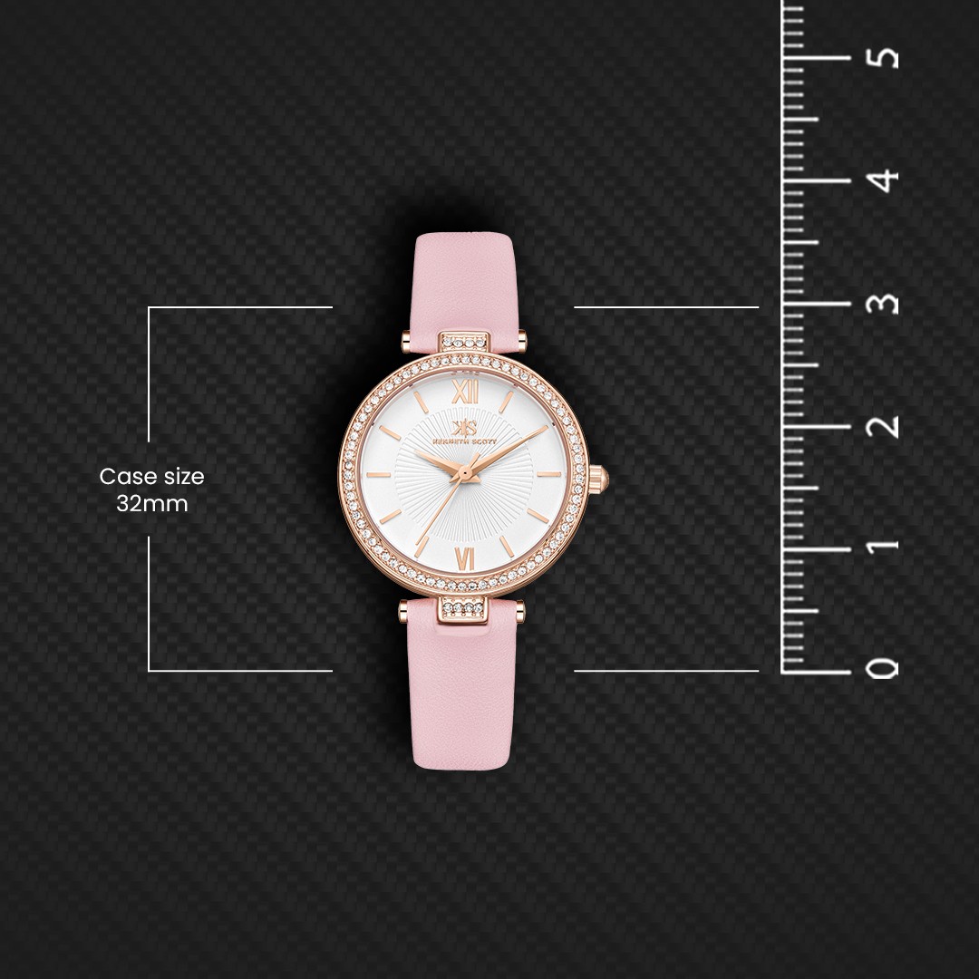 Kenneth Scott Women’s Analog Watch | White Dial, 32mm, 30 m (3 ATM)