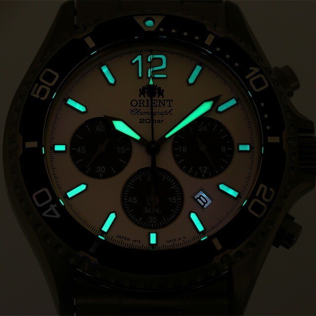 Orient Mako Solar Panda Chronograph RN-TX0203S JDM Sapphire Glass MADE IN JAPAN