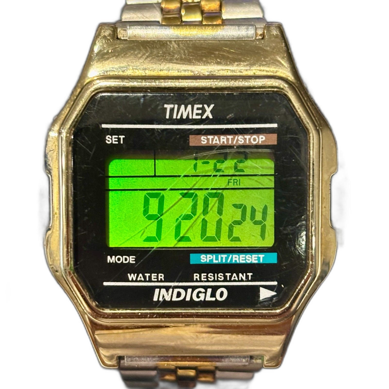 Retro Timex Classic Digital Watch (T78677) – Gold-Tone – New Battery!